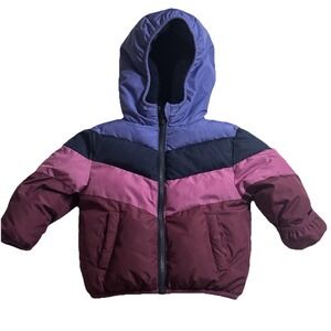 Swiss Tech Baby Girls Puffer Jacket with Hood Size 12M